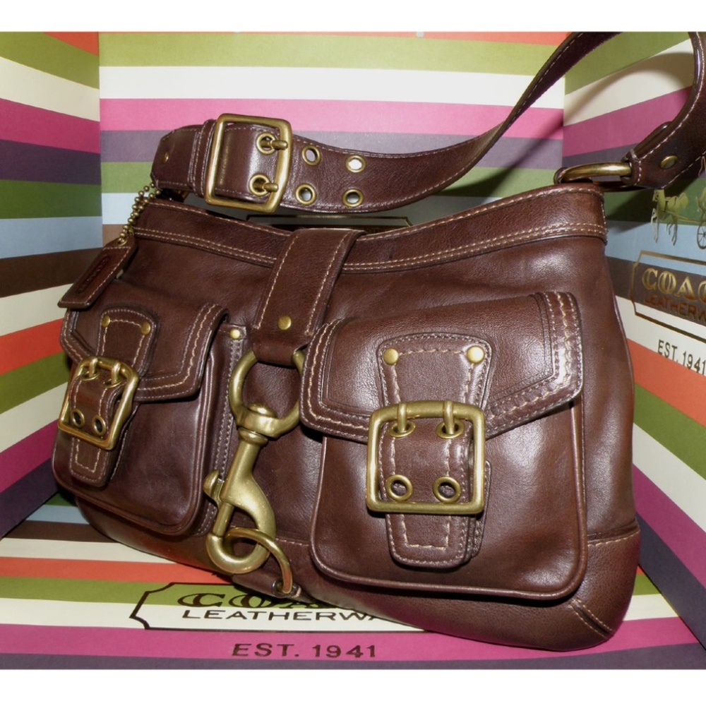 🤎NEW COACH LEGACY LEATHER MANDY SATCHEL SHOULDER BAG ~ 65TH ANNIVERSARY!! 🤎 - Picture 2 of 11